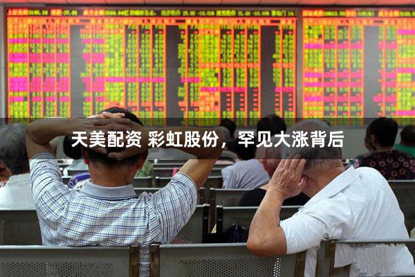 天美配资 彩虹股份，罕见大涨背后